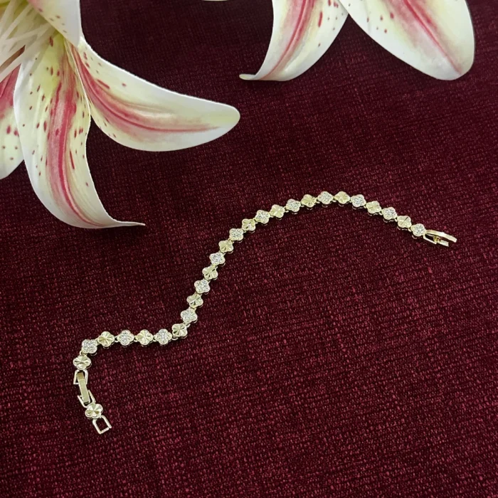 VIP Seri Küçük Yonca Bileklik Gold