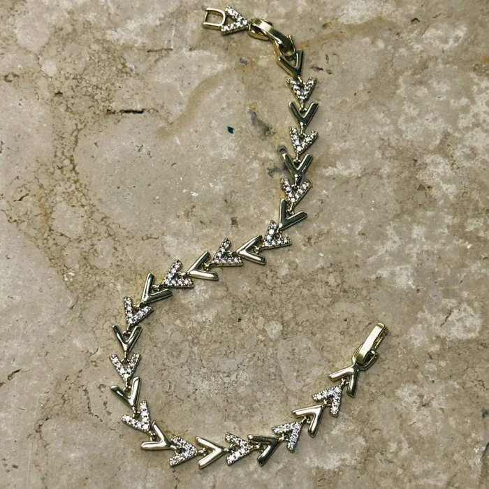 VIP Seri Ok Zirkon Bileklik Gold