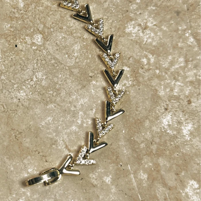 VIP Seri Ok Zirkon Bileklik Gold