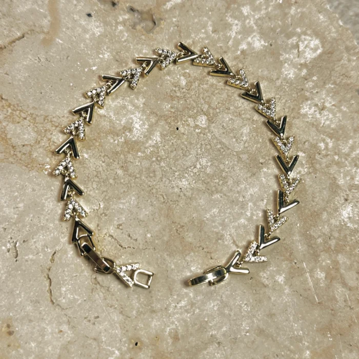 VIP Seri Ok Zirkon Bileklik Gold