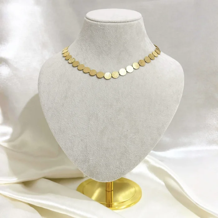 Yuvarlak Pullu Kolye Gold