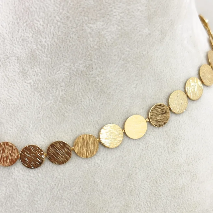 Yuvarlak Pullu Kolye Gold