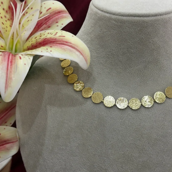 Yuvarlak Pullu Kolye Gold