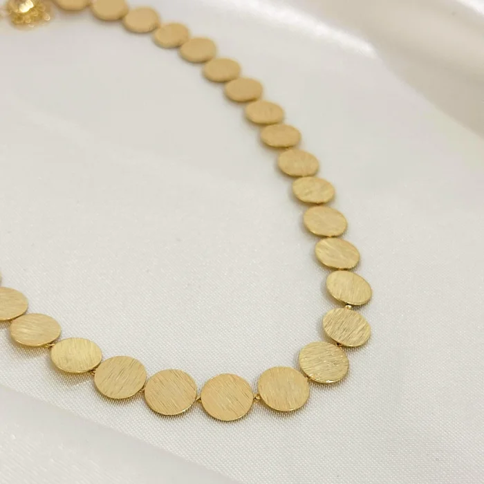 Yuvarlak Pullu Kolye Gold