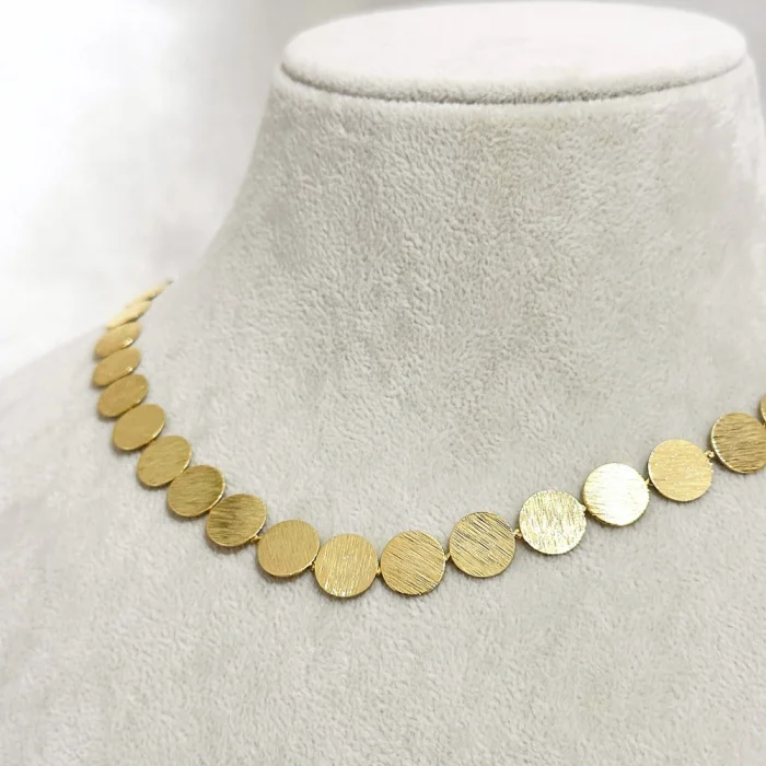 Yuvarlak Pullu Kolye Gold