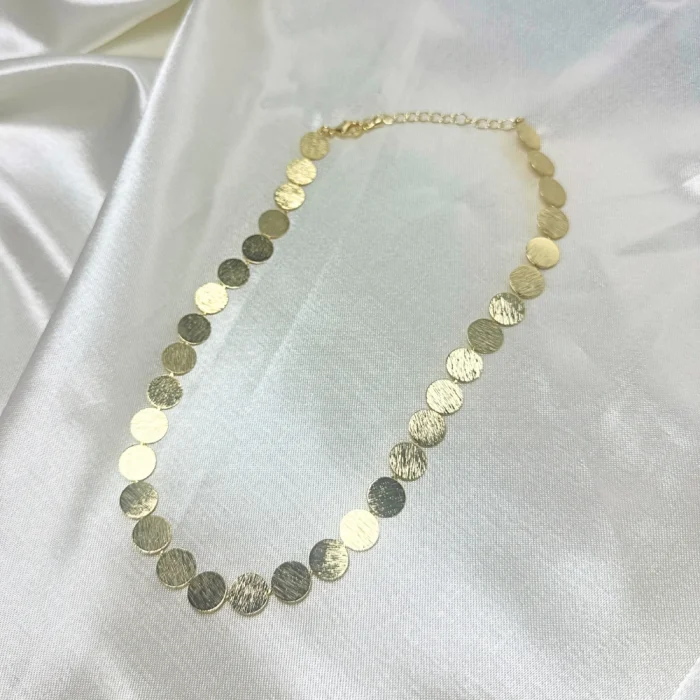 Yuvarlak Pullu Kolye Gold