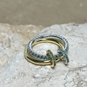 2li Gold-Yeşil Yüzük