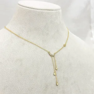 Ay Yıldız Y Kolye Gold