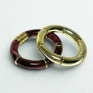 Gold Bordo Kemik Bilezik 2li