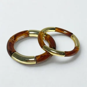 Kahverengi Gold Kemik Bileklik 2li