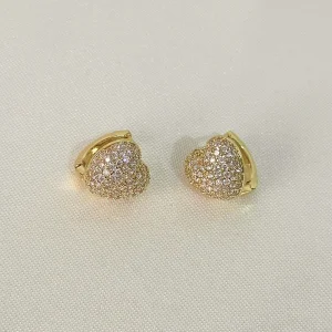 Kalpli Zirkon Gold Küpe