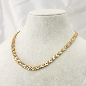 VIP Seri Zirkon Taşlı Ok Kolye Gold