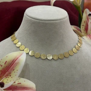 Yuvarlak Pullu Kolye Gold