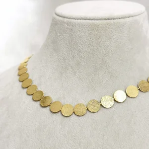 Yuvarlak Pullu Kolye Gold