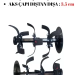 Fırtına 310 Dizel Çapa Makinesi Marşlı Farlı 7 Hp (Teker Takımlı)