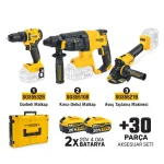 Sgs Combo Set 3 Parça (Darbeli Matkap/Kırıcı-Delici Matkap/Avuç Taşlama Makinesi)