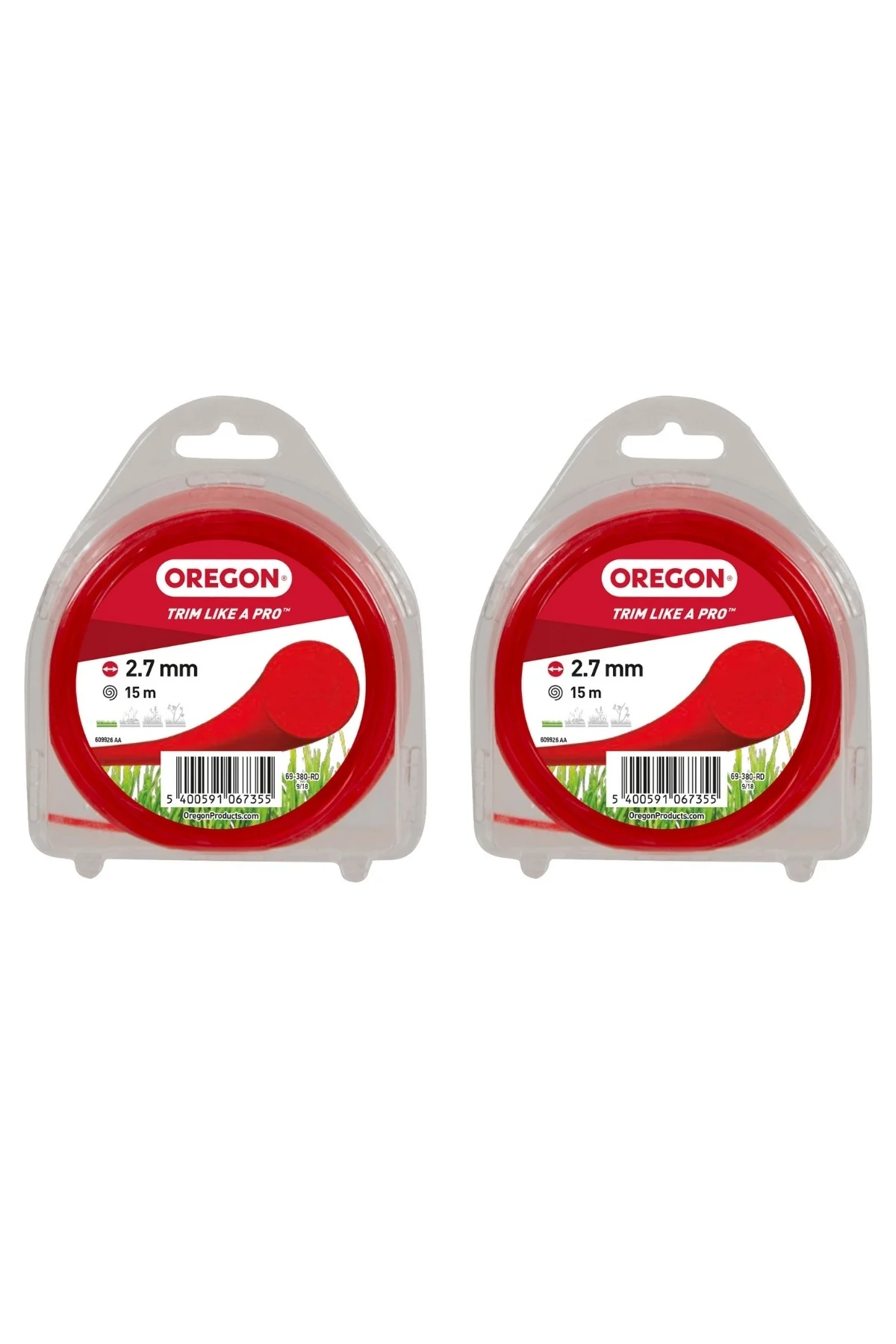 Oregon 69-380-RD Kırmızı Misina Misinesi 2.7mm x 15 m (2 Adet)