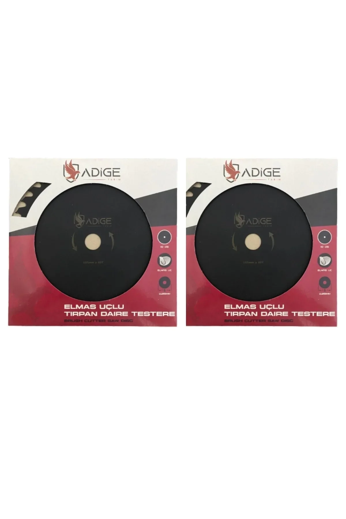 Adige Elmas Uçlu Daire Testere 255mm X 40T (500 Gr) (2 Adet)