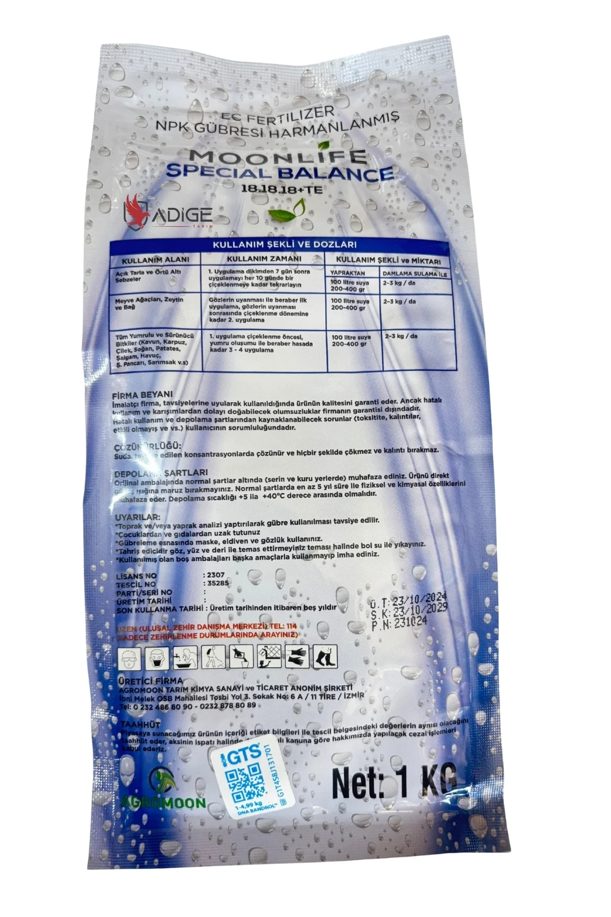 Moonlife Specıal Balance Npk Sıvı Gübre 18-18-18+Te