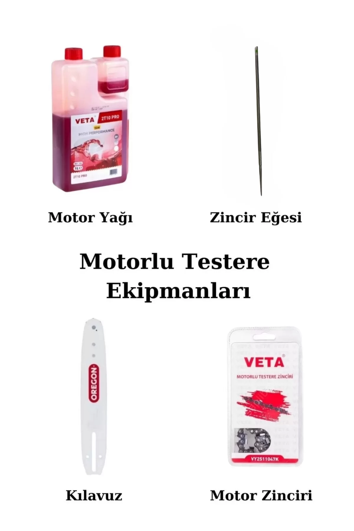 Motorlu Tırpan Ekipmanları iki Zamanlı Yağ-Eğe-Kılavuz-Zincir