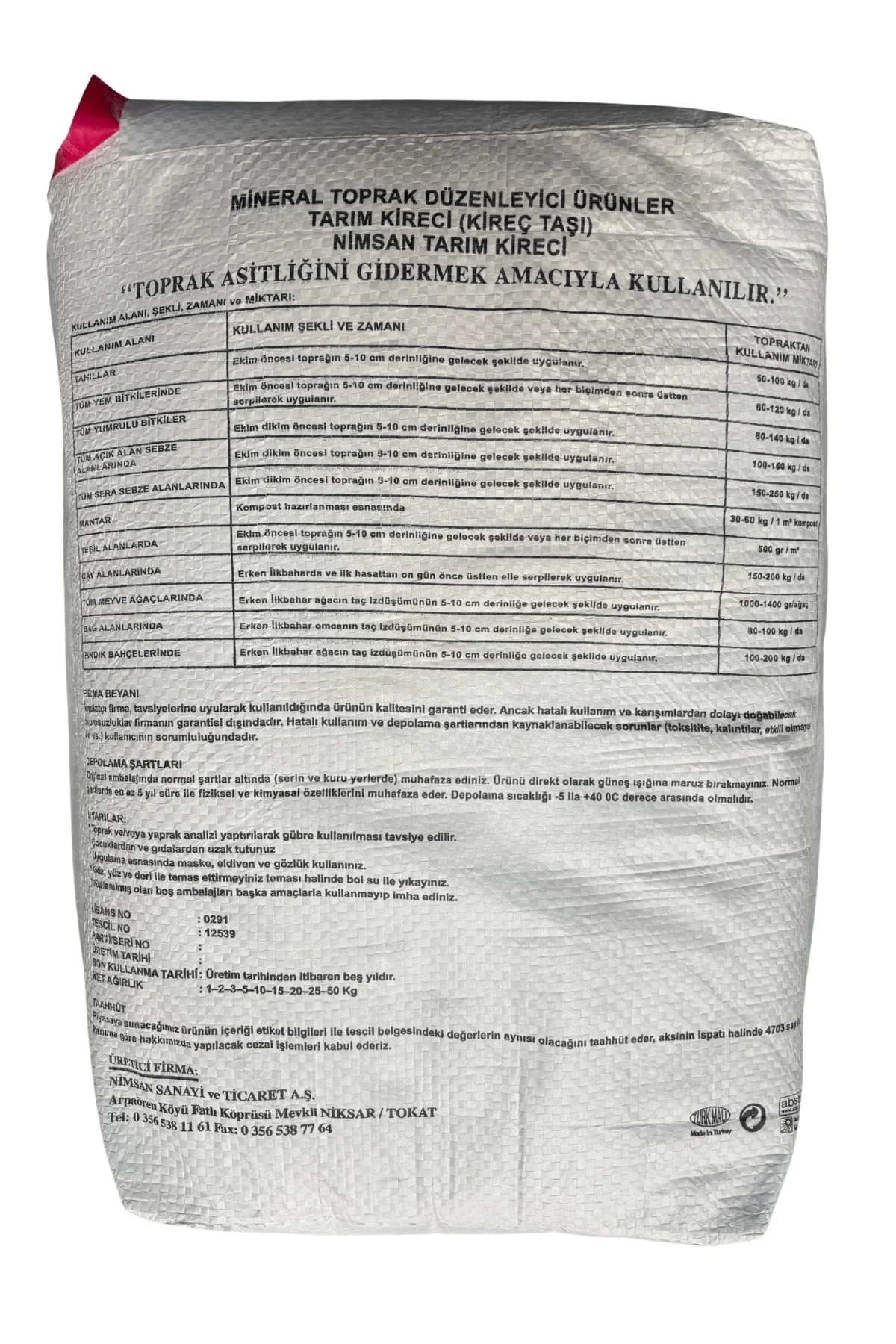 Nimsan Tarım Kireci 25 Kg