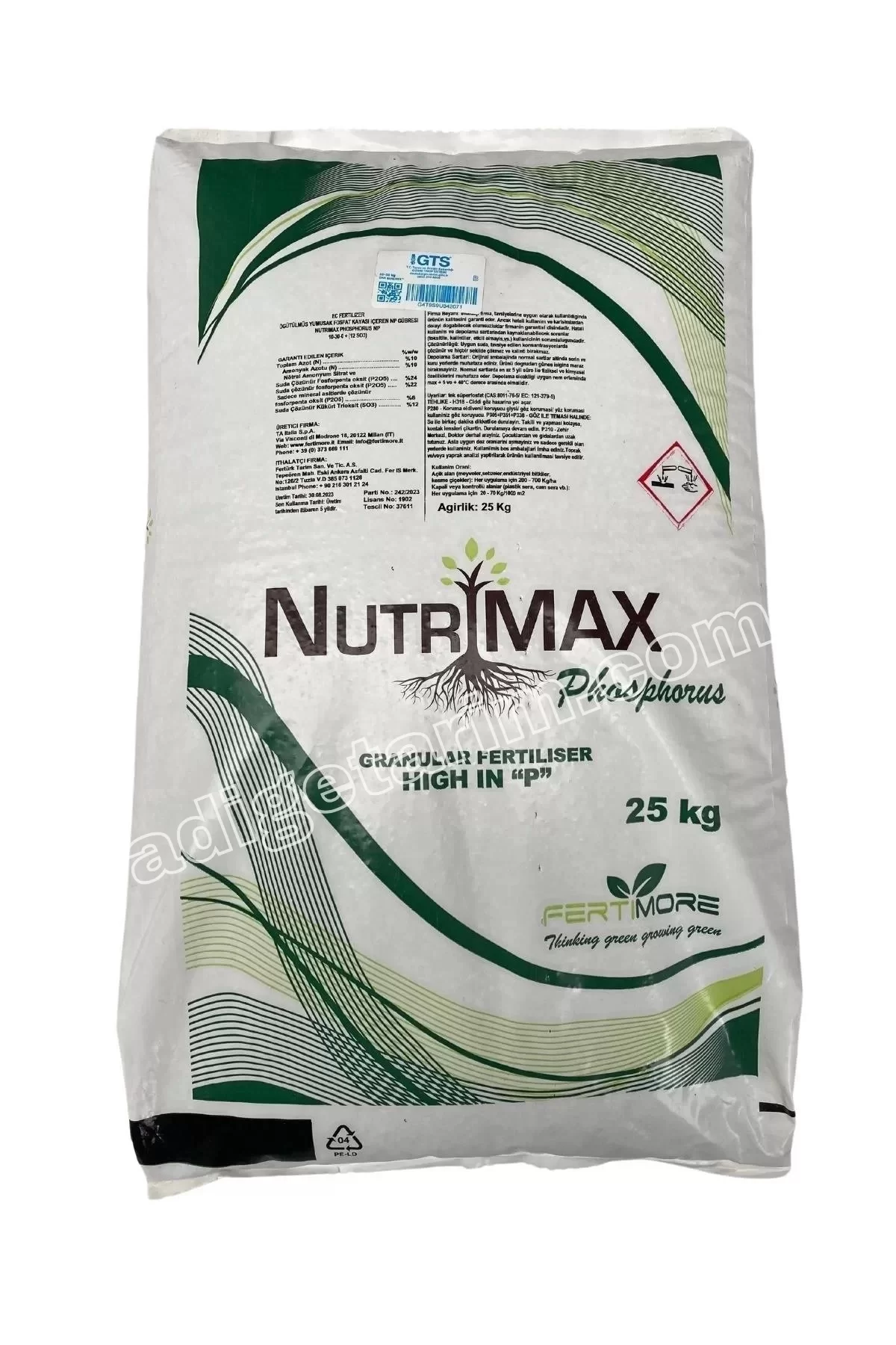 Nutrimax Fosforlu Gübre 25 Kg