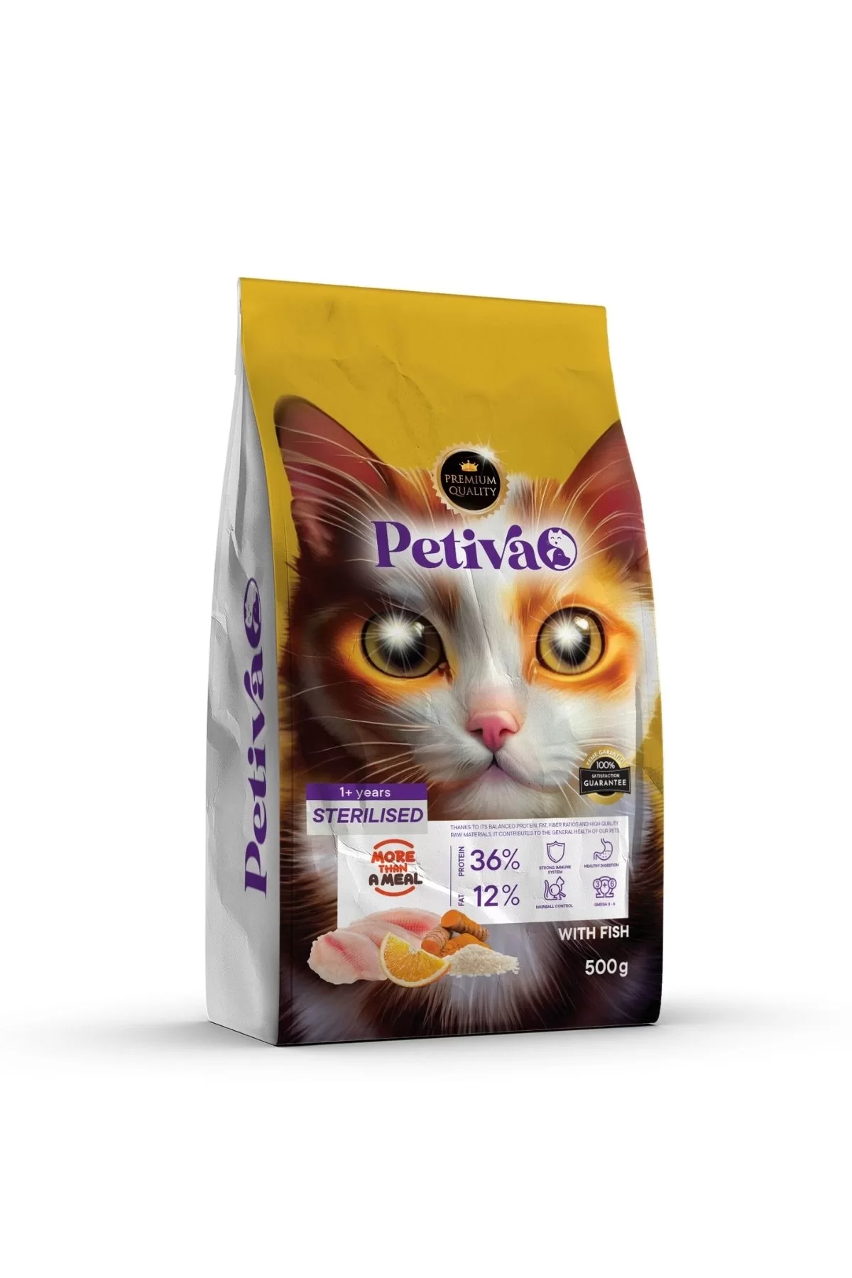 Petiva Kısırlaştırılmış Balıklı Kedi Maması 500 G