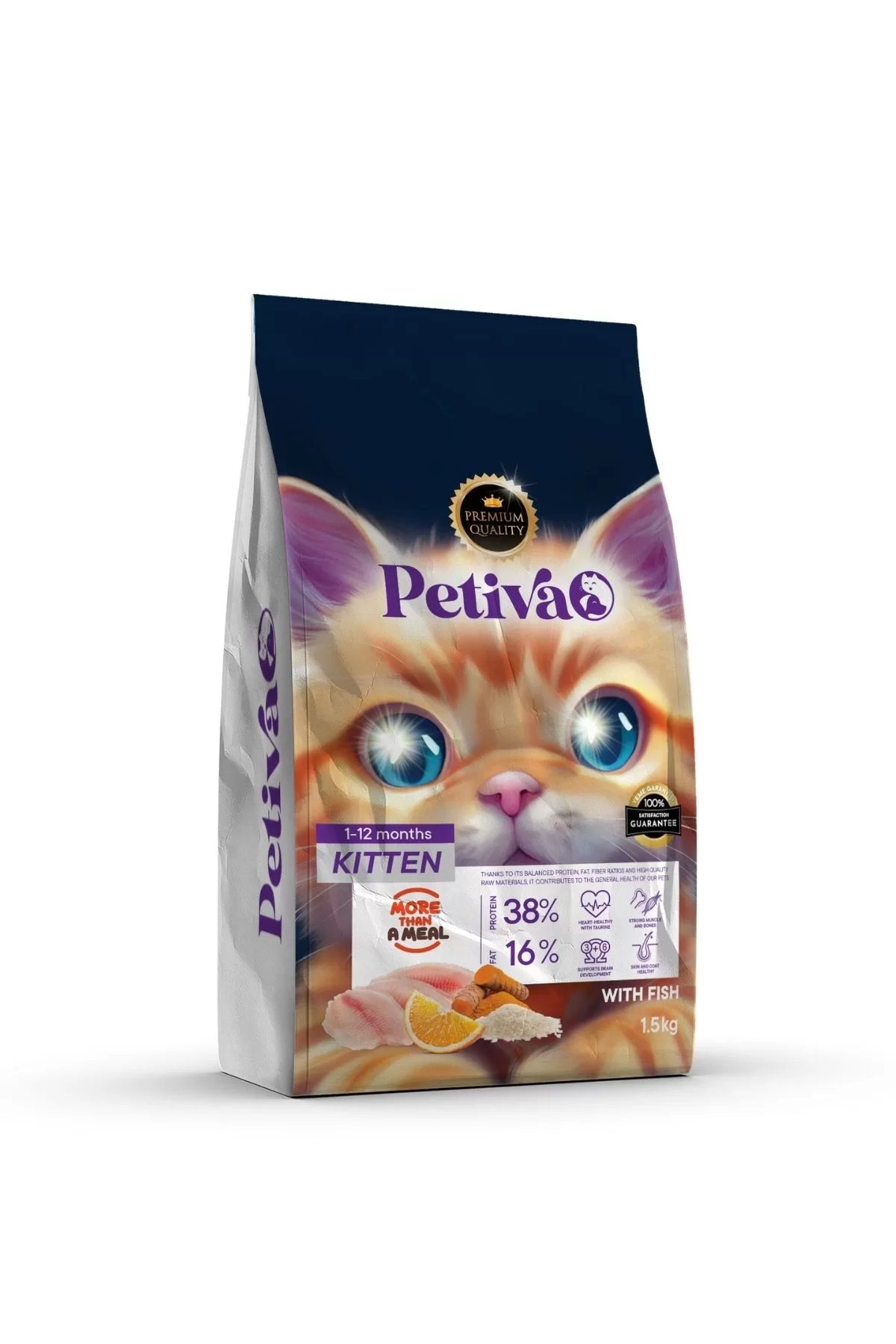 Petiva Yavru Balıklı Kedi Maması 1.5 Kg