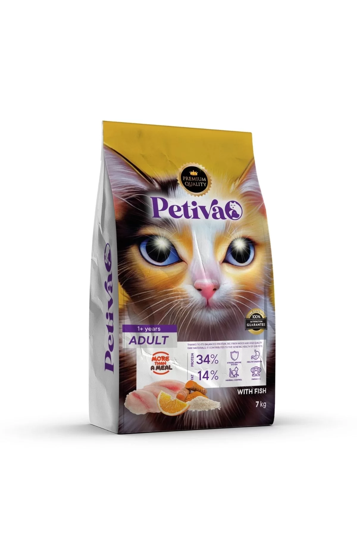 Petiva Yetişkin Balıklı Kedi Maması 7 Kg