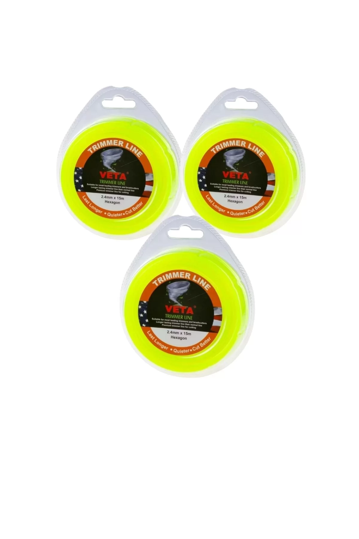 Veta 2.4 Mm Şarjlı Tırpan Misinesi-Misinası 15 Mt 3 Adet