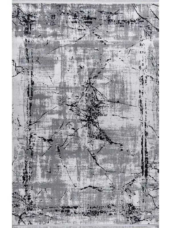 Romans Halı Enoks 6101 Gri Siyah