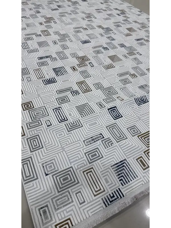 Safyün Halı Kadife KF462 Gri Mavi 200 x 290