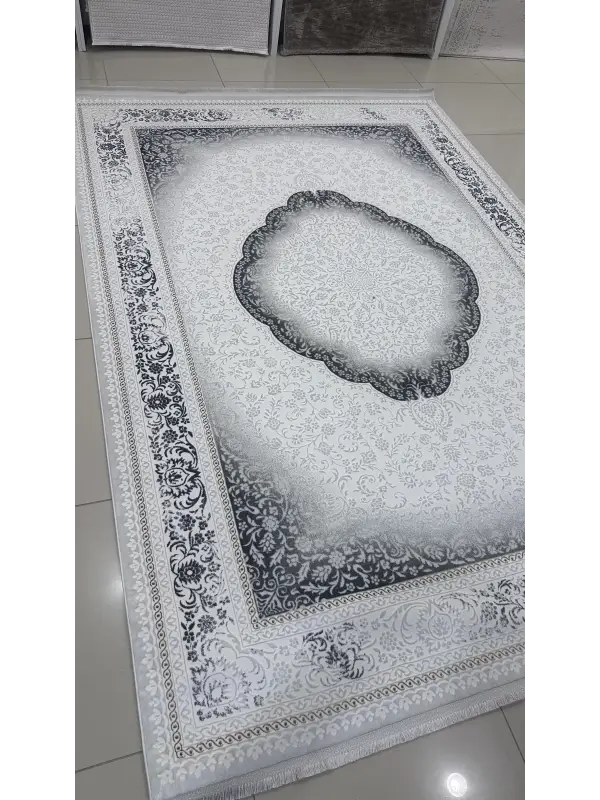 Safyün Halı Kadife KF513 Gri 200 x 290