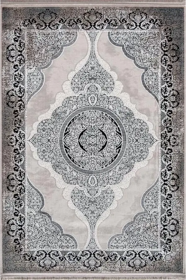 Enti Halı Miras 6804 Gri Siyah