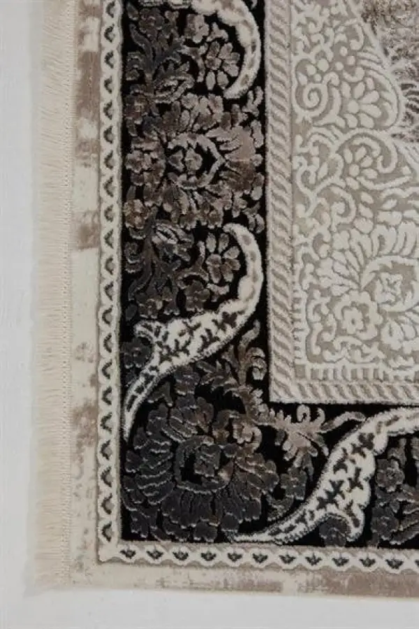 Enti Halı Miras 6805 Gri Siyah