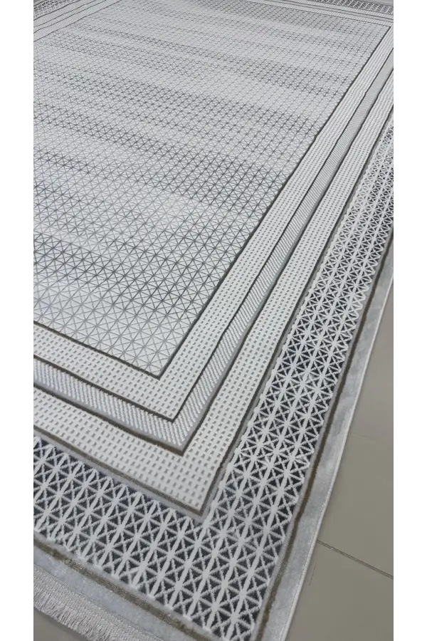 Safyün Halı Kadife KF454 Gri