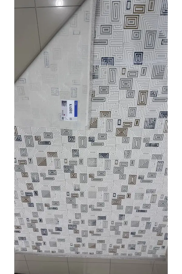 Safyün Halı Kadife KF462 Gri Mavi