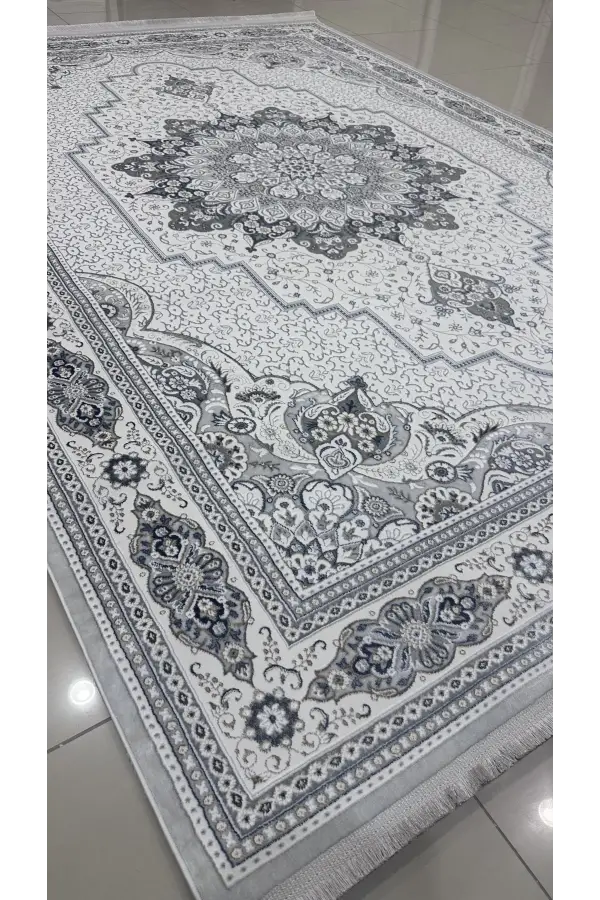 Safyün Halı Kadife KF500 Gri Mavi