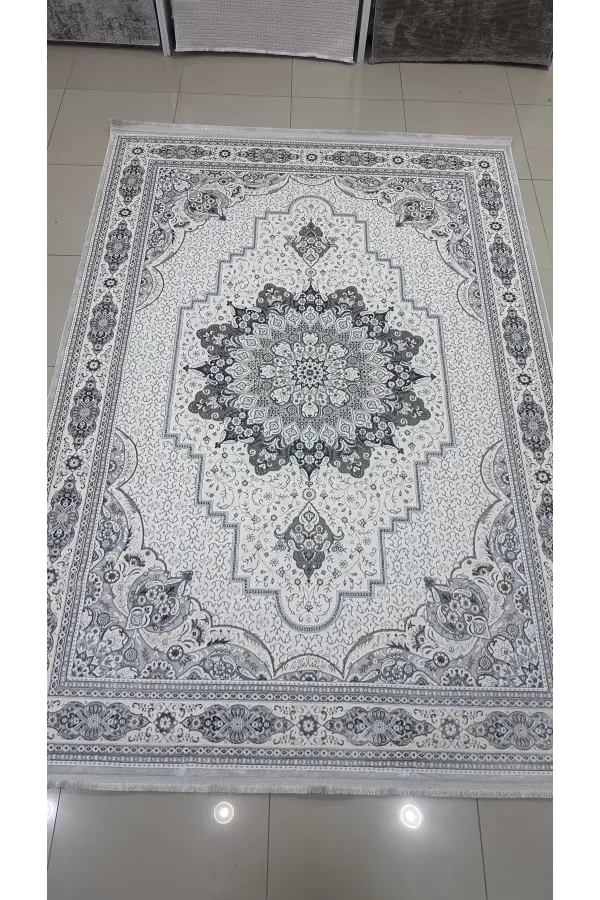 Safyün Halı Kadife KF500 Gri Mavi