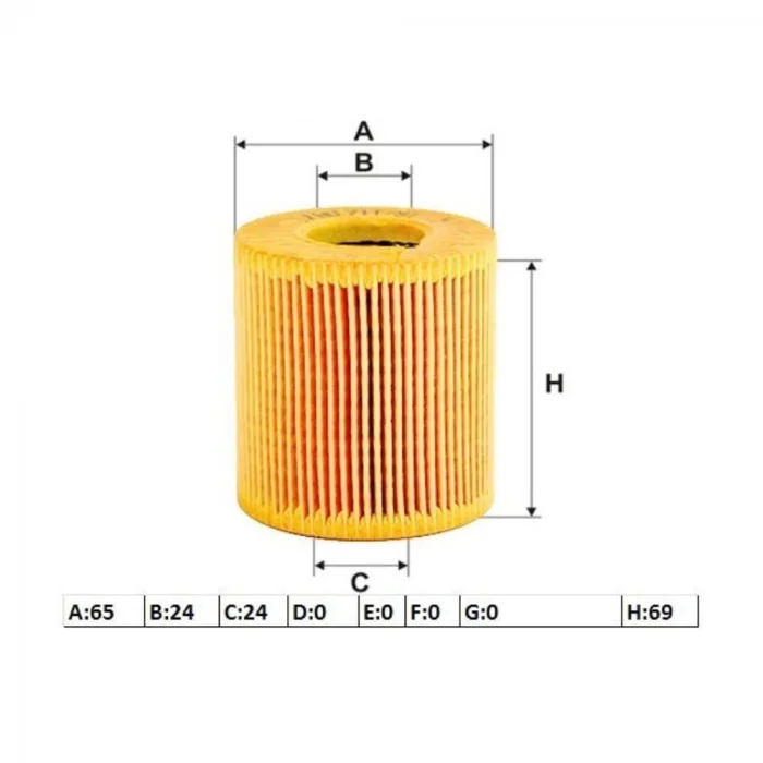Yağ Filtresi Kağıt Euro 5 (Çin Muadil) | Emgrand Ec7 - FC - Succe - Dfm