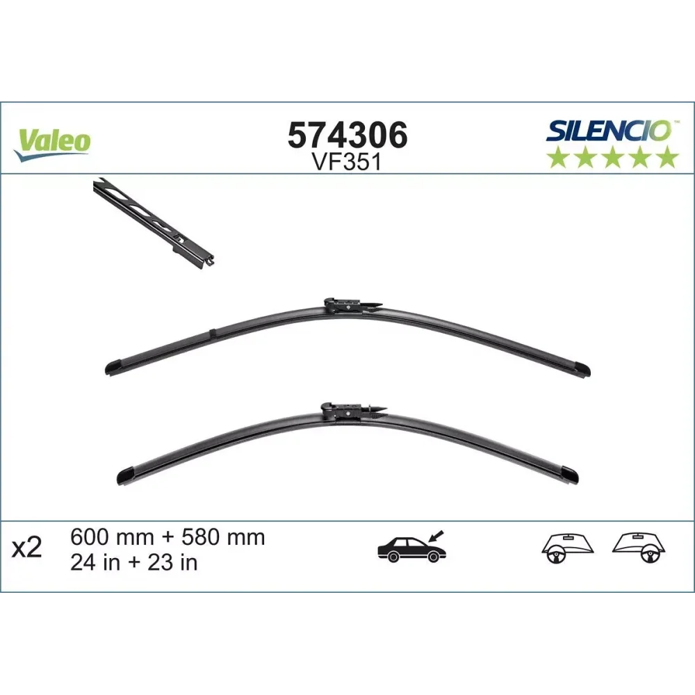 Silecek seti yeni tip 600/580mm ( bmw 5 seri / e60 ) 60/58