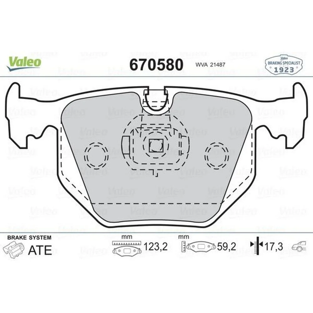 Fren balatasi arka wva 21487 bmw e38-e46 3.30 e-53 x5 / landrover range rover iii
