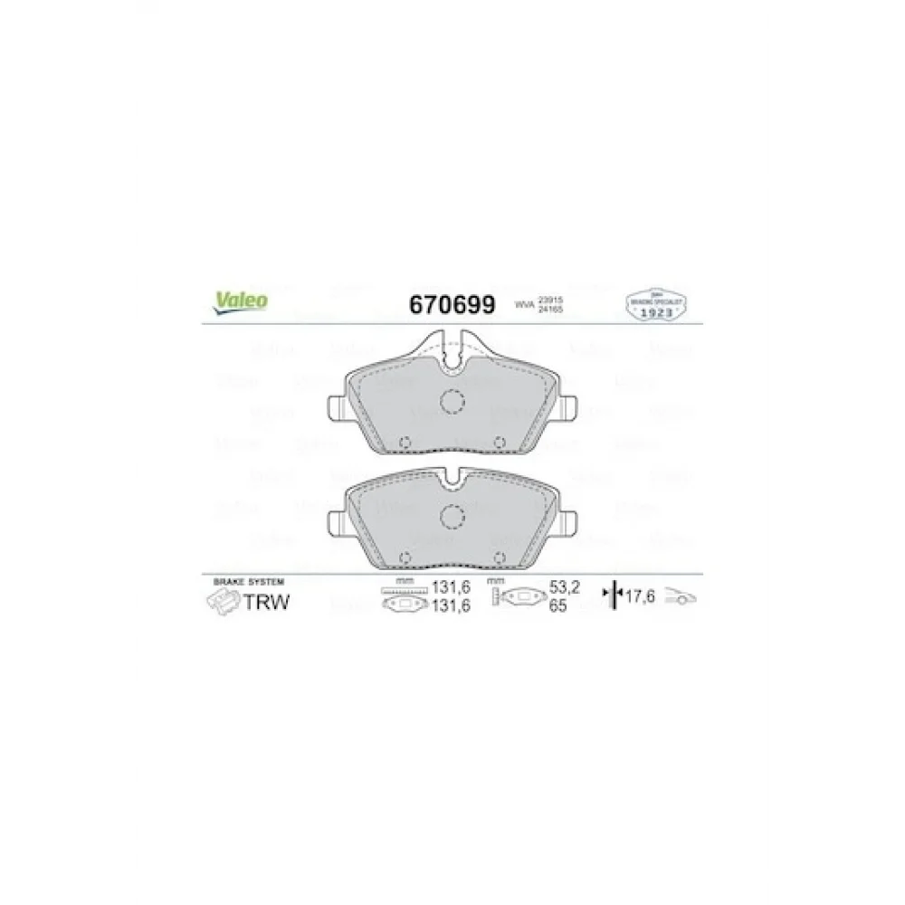 Fren balatasi on (bmw e87-90 1.16 / 3.16 )2391503