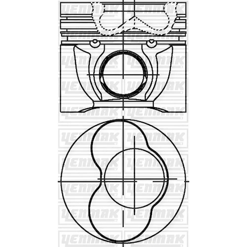 Piston+segman komple-std(3.sil)(vw polo 00-05 seat ibiza 02-05 skoda fabia 00-08)amf