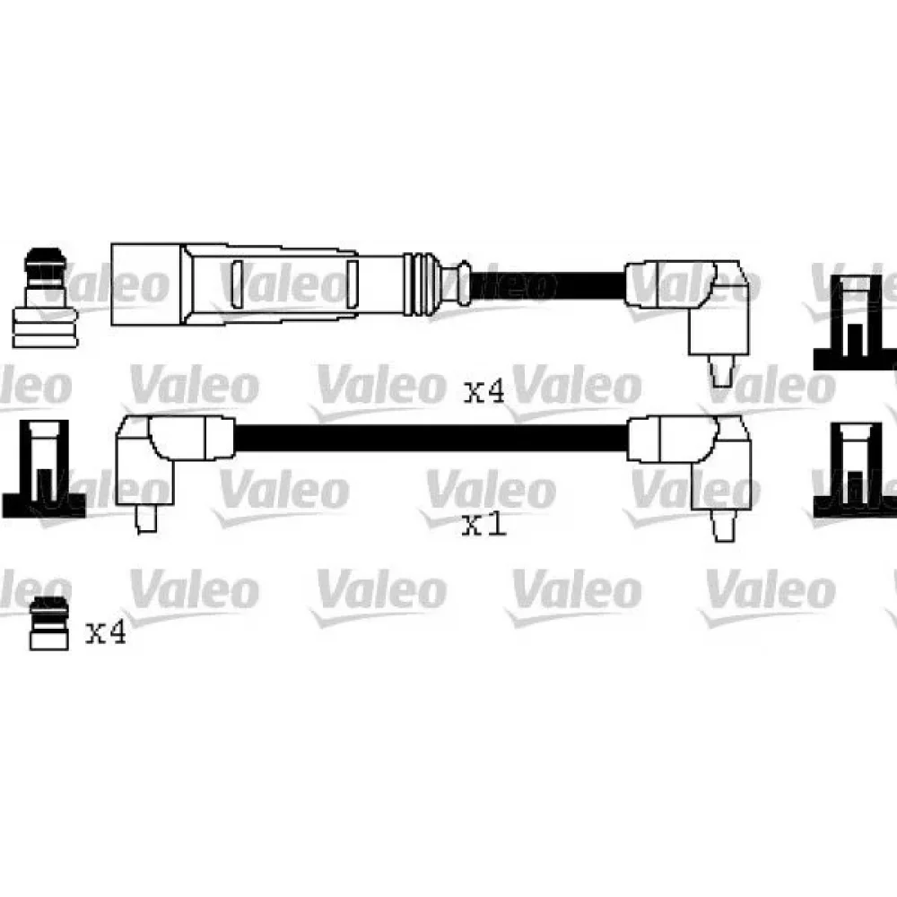 Buji kablosu takim (seat ibiza / skoda felicia / vw golf / polo / polo classic) aee-alm-1f