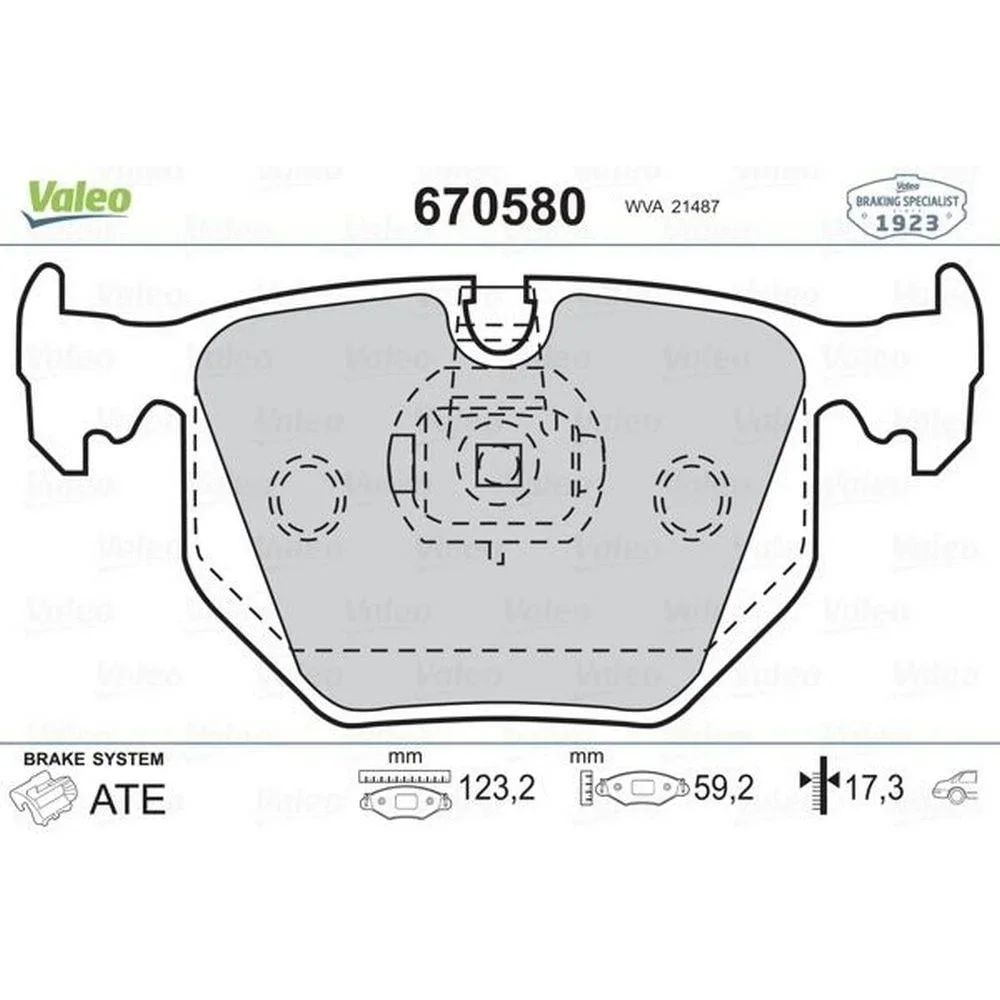 Fren balatasi arka wva 21487 bmw e38-e46 3.30 e-53 x5 / landrover range rover iii
