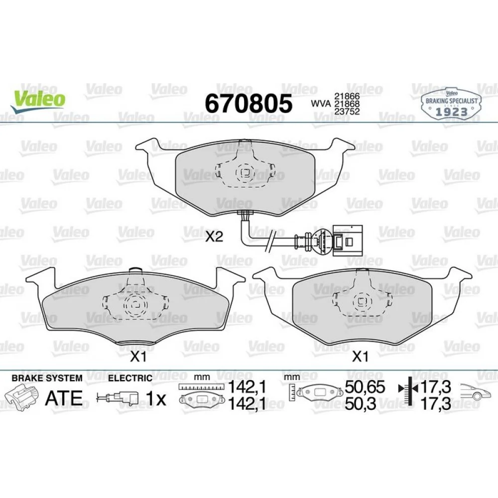 On fren balatasi-kablolu- (vw polo 02-10 skoda fabia 00-10)