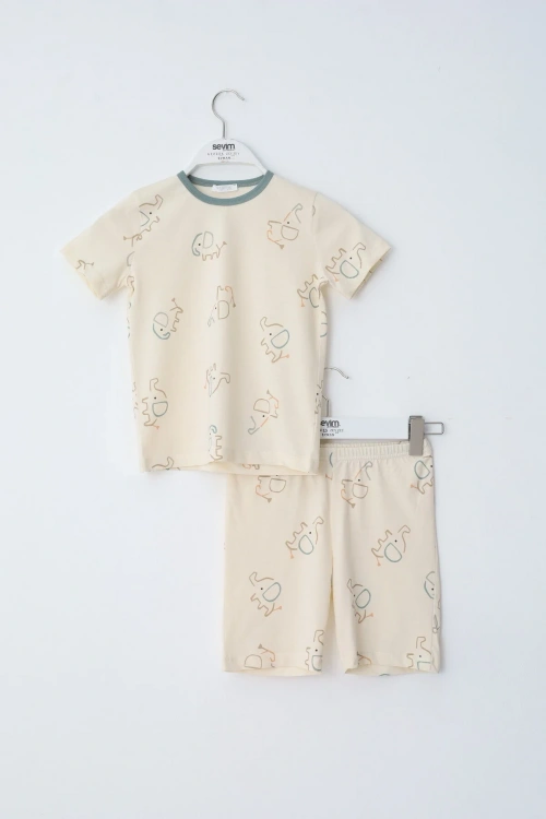 Erkek Çocuk fil desenli Pijama Takım