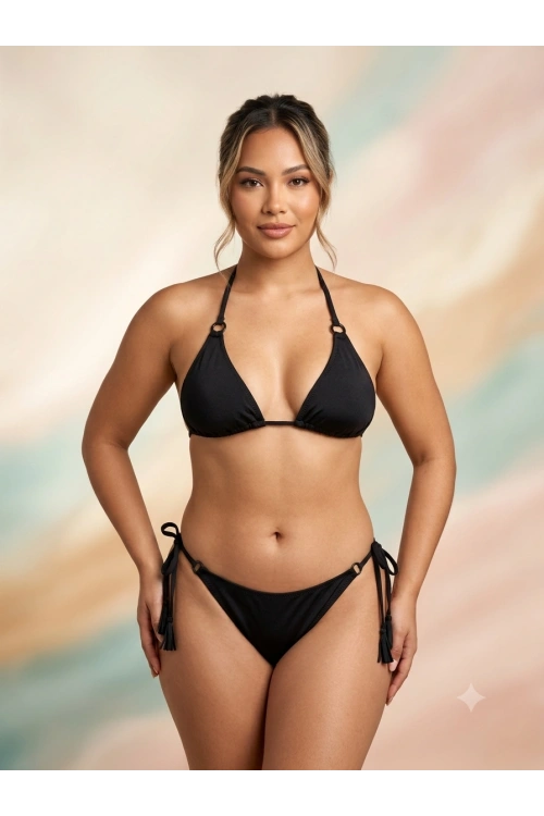 Kadın siyah bikini takımı