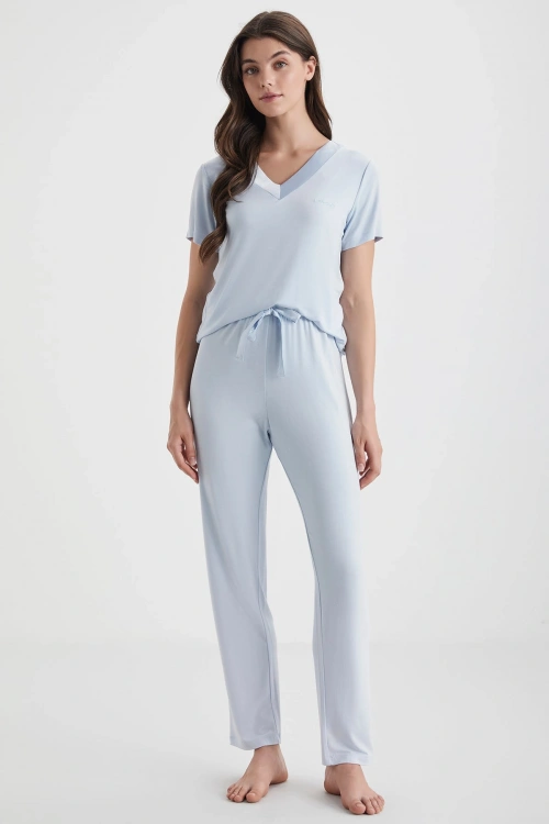 Penyemood mavi Comfort mood piijama takımı 2346